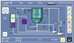 Écran tactile de pilotage d’un autoclave Autester ST DRY-S.
